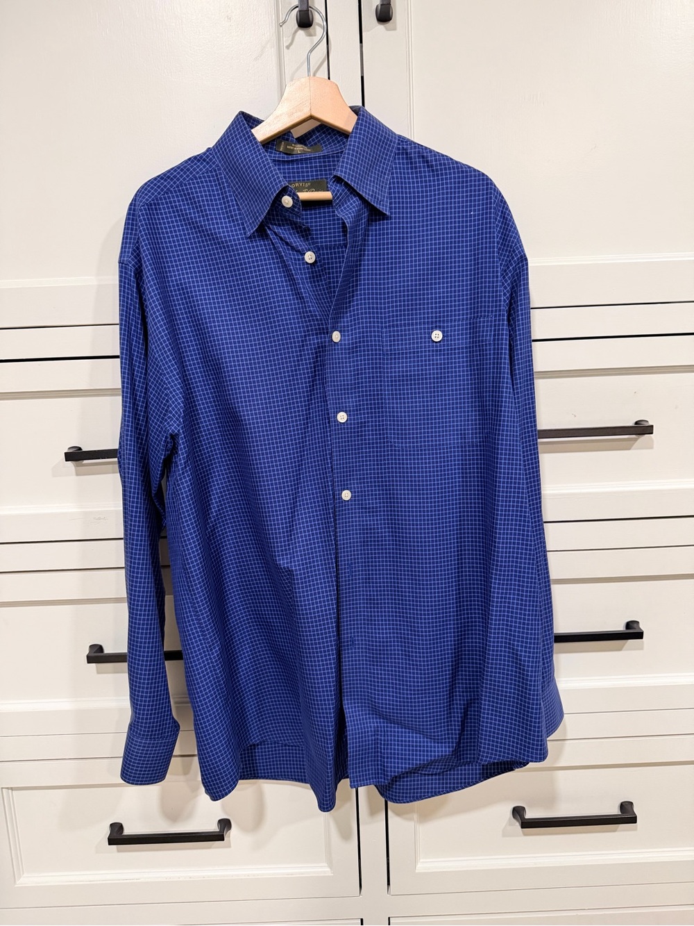 Orvis Blue Grid Long-Sleeve Button-Down Shirt